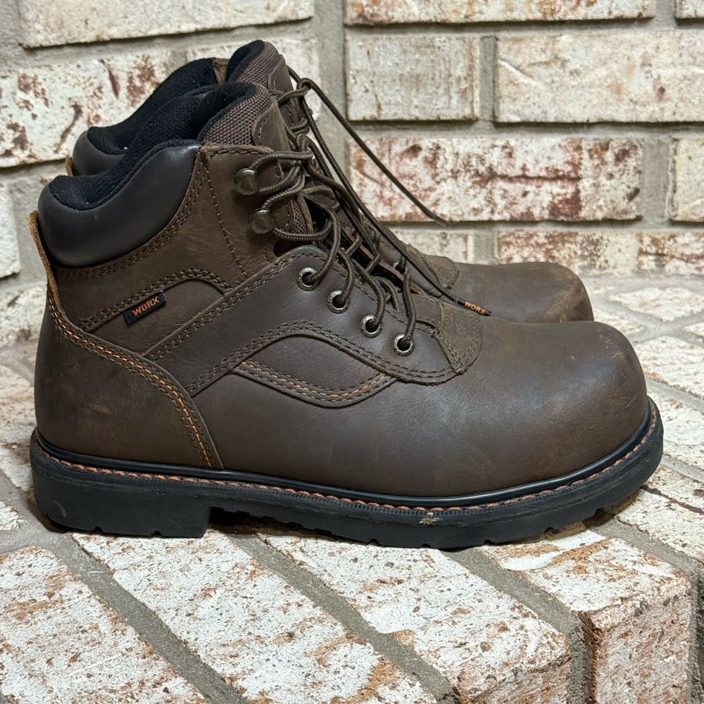 Worx by Red Wing 5607 Truss Men's 6-inch Steel Toe Waterproof Brown Work Boots